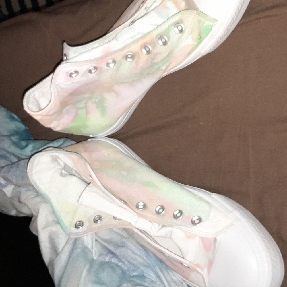 Tie dye shoes
